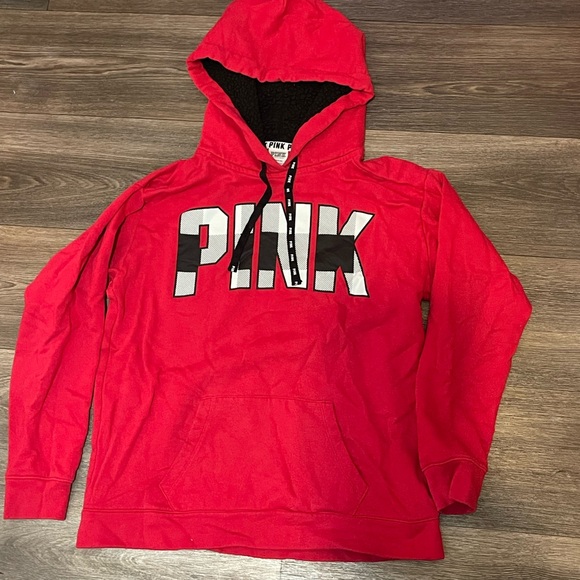Victoria Secret PINK red hoodie - Picture 1 of 4